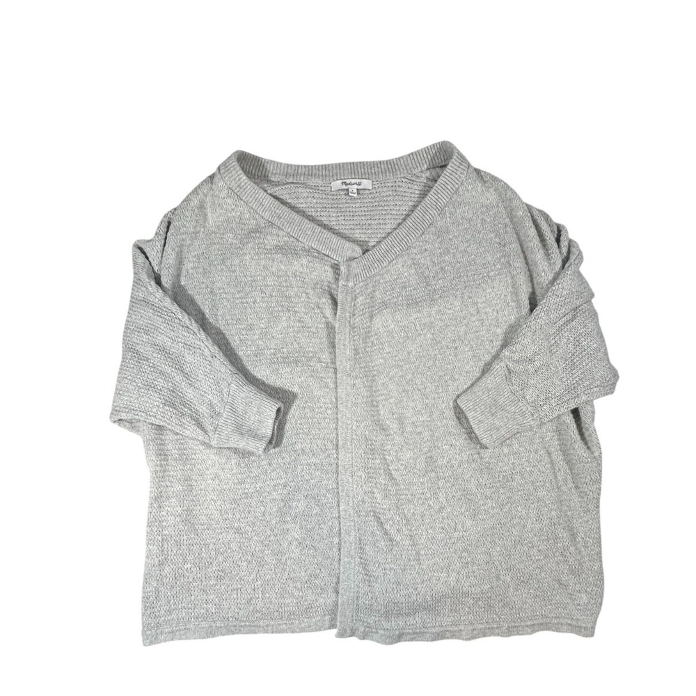 Madewell Women's Gray Dolman Batwing Cardigan Open Front Sweater S OVERSIZED